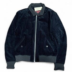Maison Kitsuné FW15 Corduroy Bomber Plaid Lined Jacket